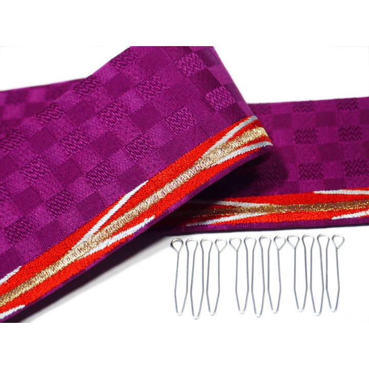 伊達衿 重ね衿 振袖 成人式 伊達襟 正絹 刺繍 矢羽根 格子 Sikisai