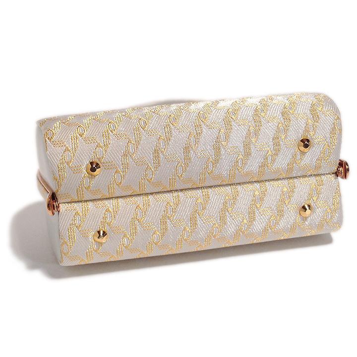 草履 バッグ セット 高級 紗織 謹製 Mサイズ 正絹 千鳥格子 金