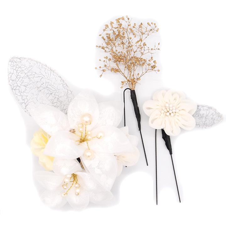 NO.105】つまみ細工 髪飾り 卒業式 入学式 結婚式 七五三 成人式