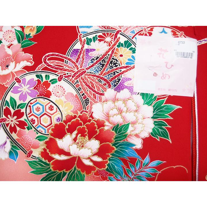【お値打ち品】お宮参り 産着 赤ちゃん 女の子 女児 着物 長襦袢 祝着 産着 一つ身 赤 花 花ひめ 金彩 0歳 販売 単品 豪華 W12 zn042_2