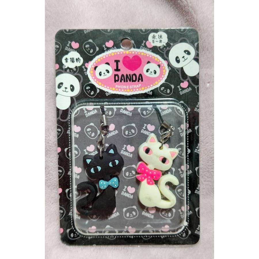 ペアストラップ 一緒に揃えて嬉しい にっこりペアベア ねこ パンダ