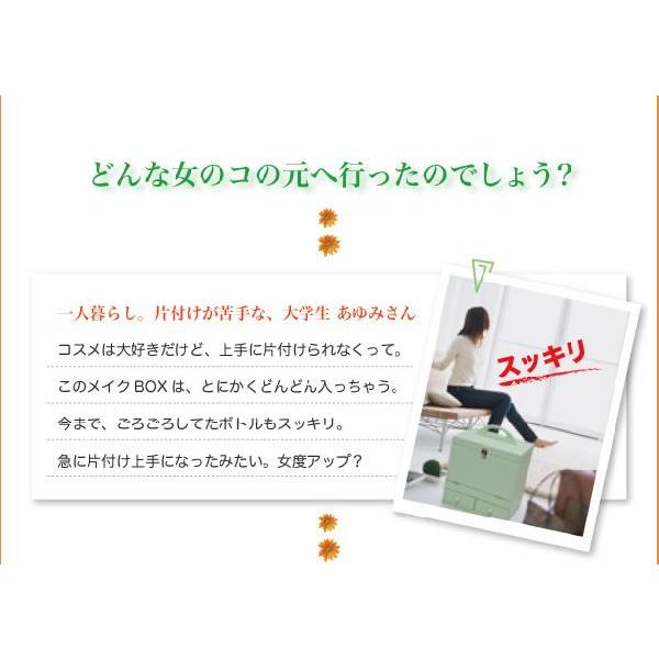 メイクボックス コスメボックス 三面鏡付き 木製 持ち運べる 可愛い色
