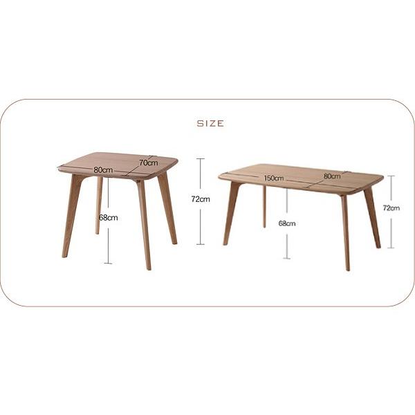 ダイニングテーブル 天然木北欧スタイル 食卓 机W150cm｜romanbag｜06