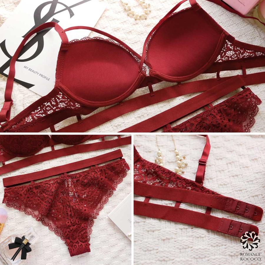 ラドーレ L'adoore SEXY谷間ストリング ブラショーツセット ブラセット モテ セクシー 透け レース下着 レディース セット |  | 15