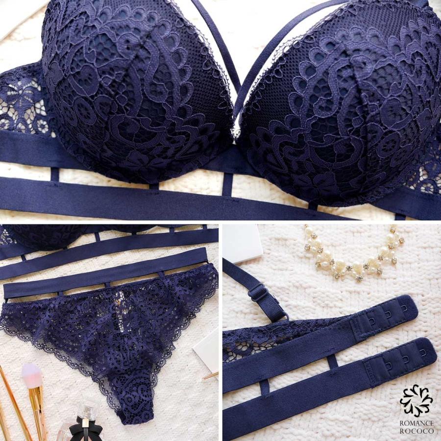 ラドーレ L'adoore SEXY谷間ストリング ブラショーツセット ブラセット モテ セクシー 透け レース下着 レディース セット |  | 19