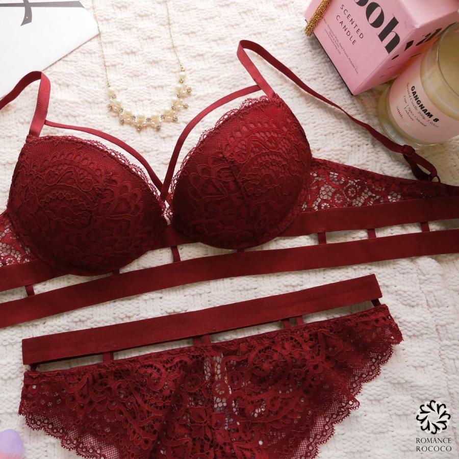 ラドーレ L'adoore SEXY谷間ストリング ブラショーツセット ブラセット モテ セクシー 透け レース下着 レディース セット |  | 05