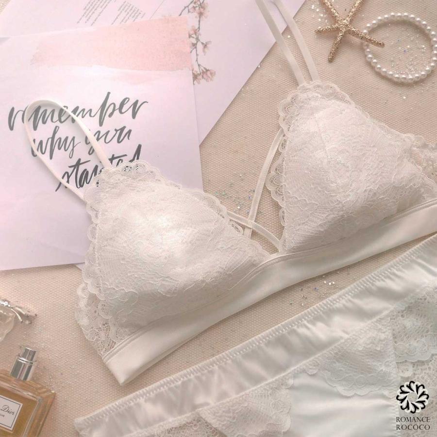 メール便可 ラドーレ L'adoore マットサテン 軽やか 三角 ブラレット ノンワイヤー ブラショーツセット ワイヤレス ノーワイヤー ブラセット セクシー レース |  | 03