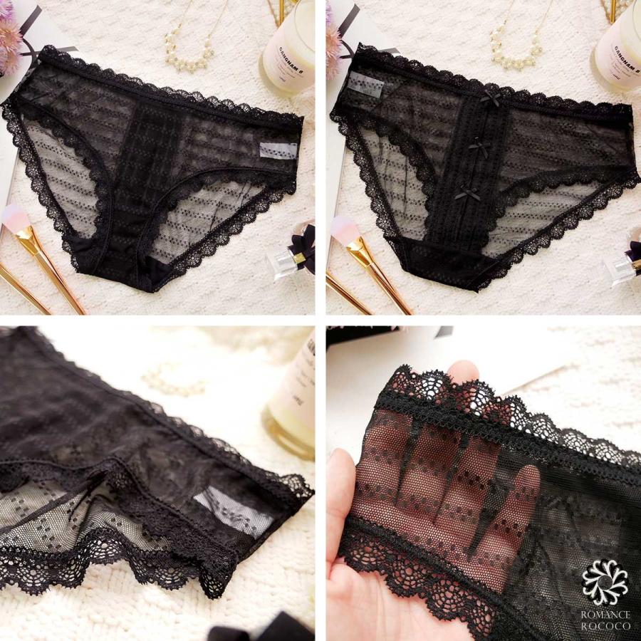 メール便可/ラドーレ(L'adoore) リボンバックオープンレースショーツ 穴あき セクシー バックスタイル ショーツ 総レースショーツ パンツ 締め付けない レーシー |  | 06