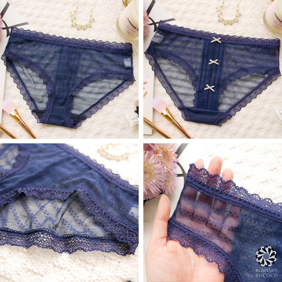 メール便可/ラドーレ(L'adoore) リボンバックオープンレースショーツ 穴あき セクシー バックスタイル ショーツ 総レースショーツ パンツ 締め付けない レーシー |  | 07