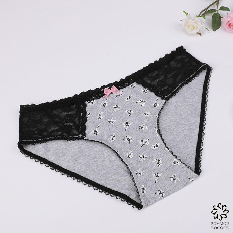 メール便可 ピンクディア PINK DEAR コットン レース 花柄 ショーツ ノーマル 綿 フラワー |  | 01