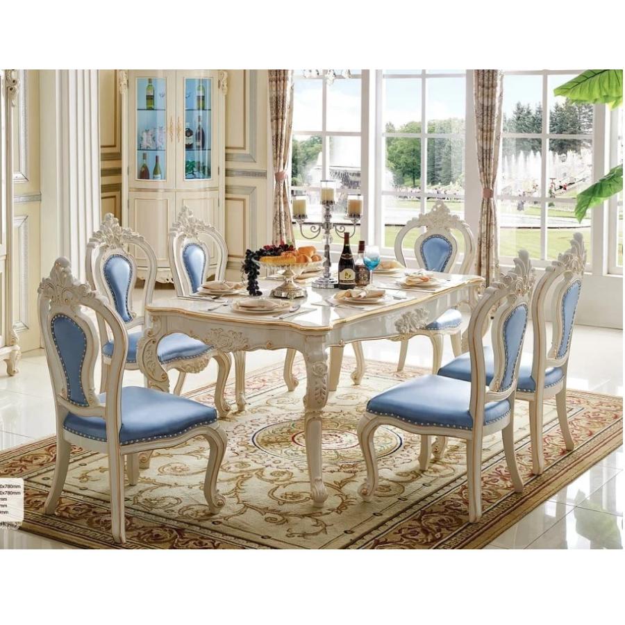 2/25まで最大15％お値引！条件は要問い合わせ！カワイイ！ゴージャス！ロココ調・お姫様系ダイニングテーブル(チェア別売) KT-302DT-1800