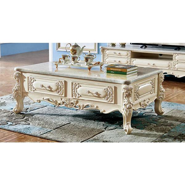 〜6/15まで最大15％お値引！条件は要問い合わせ！カワイイ！ゴージャス！ロココ調・お姫様系大理石製天板センターテーブル KT-802DCT