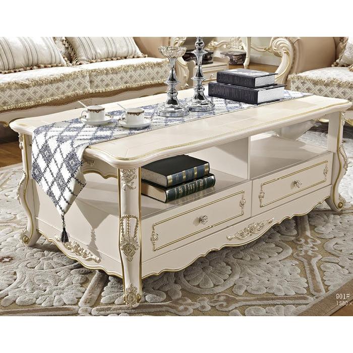 〜6/15まで最大15％お値引！条件は要問い合わせ！KT-901CT　ロココ調木製天板センターテーブル