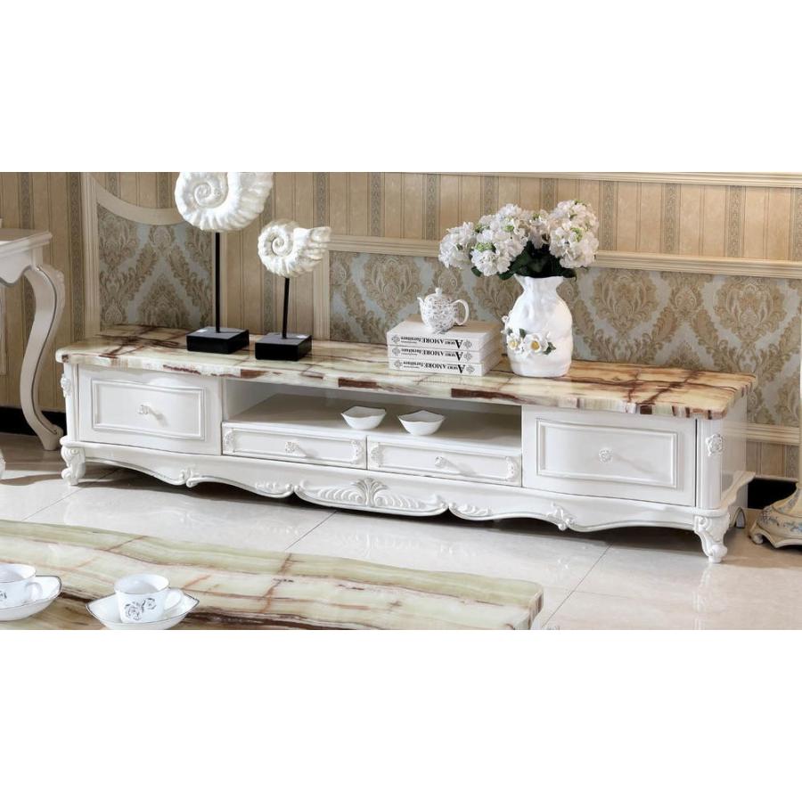 〜4/10まで最大15％お値引！条件は要問い合わせ！ロココ調大理石天板TVボード(長さ:2000mm) ML-D603DTV