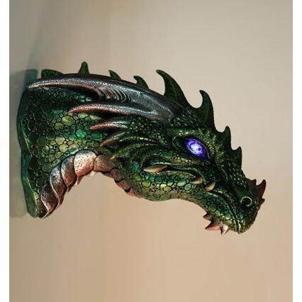 【手彫】緑色の木製ドラゴン面 木彫 龍 – 木彫髙場のオンラインストア