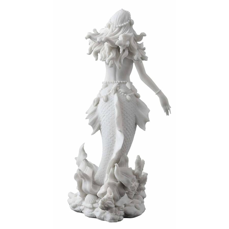 海から浮かび上がる美しい人魚（マーメイド）大理石風彫刻 彫像