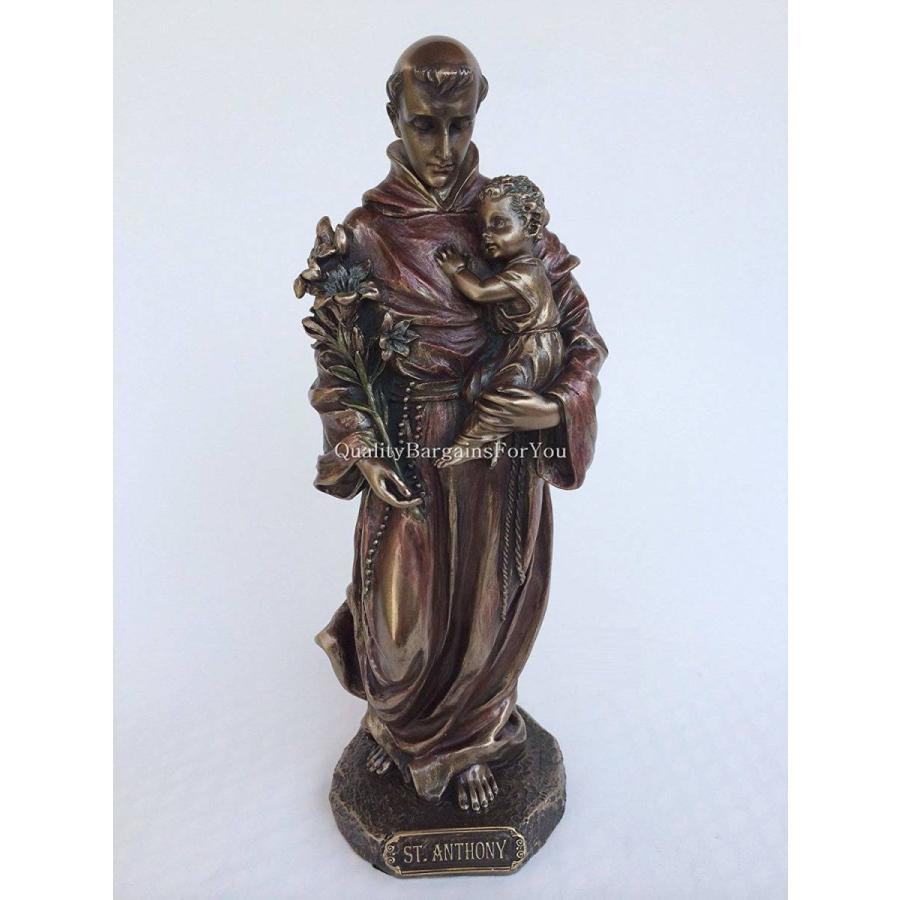 西洋彫刻 イエスを抱くパドヴァの聖アントニオ 彫像 キリスト教