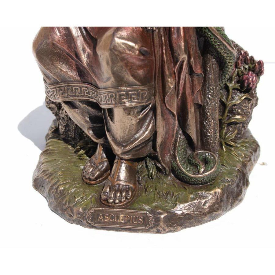 アスクレピオスの杖を持った医学の神 アウクレピオス ブロンズ風彫刻 彫像/ 医師免許 病院（輸入品 |  | 03