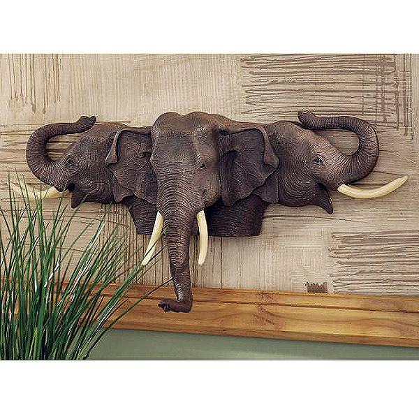 男女兼用 パブ エスニックカフェ アフリカ象（ゾウ）の壁面彫刻/ 期待の高まり! エコカフェ プレゼント贈り物（輸入品） 記念品 ゲストハウス 貴賓室 オブジェ、置き物