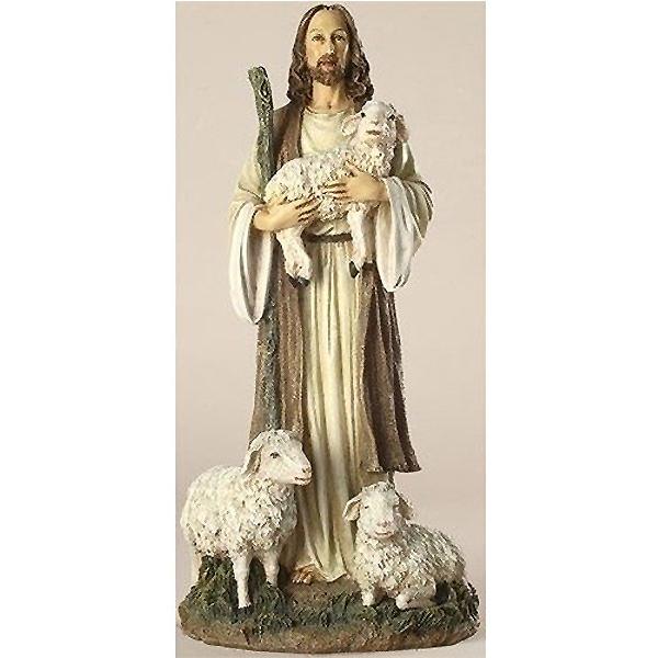 善き羊飼い- イエス・キリスト 彫像 高さ 約30cm/ カトリック教会