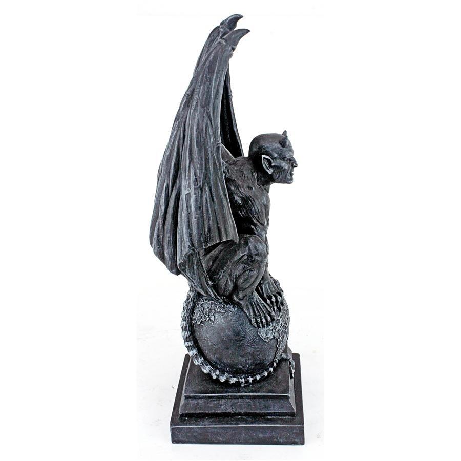 デーモン 悪魔のヘリオン（乱暴者）ガーゴイル像 ブロンズ風 彫像 彫刻