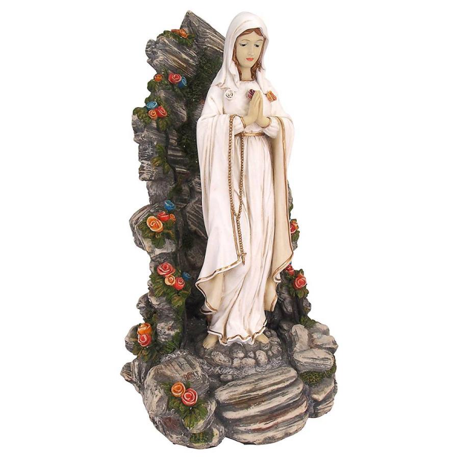 祝福された聖母マリア イルミネーションガーデン洞窟彫刻 フルカラー彫像/カトリック教会（輸入品