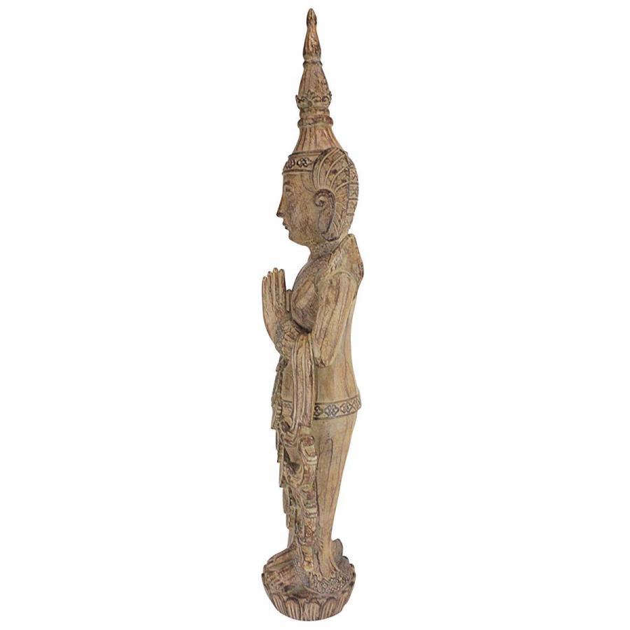 立っているタイ・テパノム菩薩像 彫像彫刻 オリエンタル 上座部仏教 