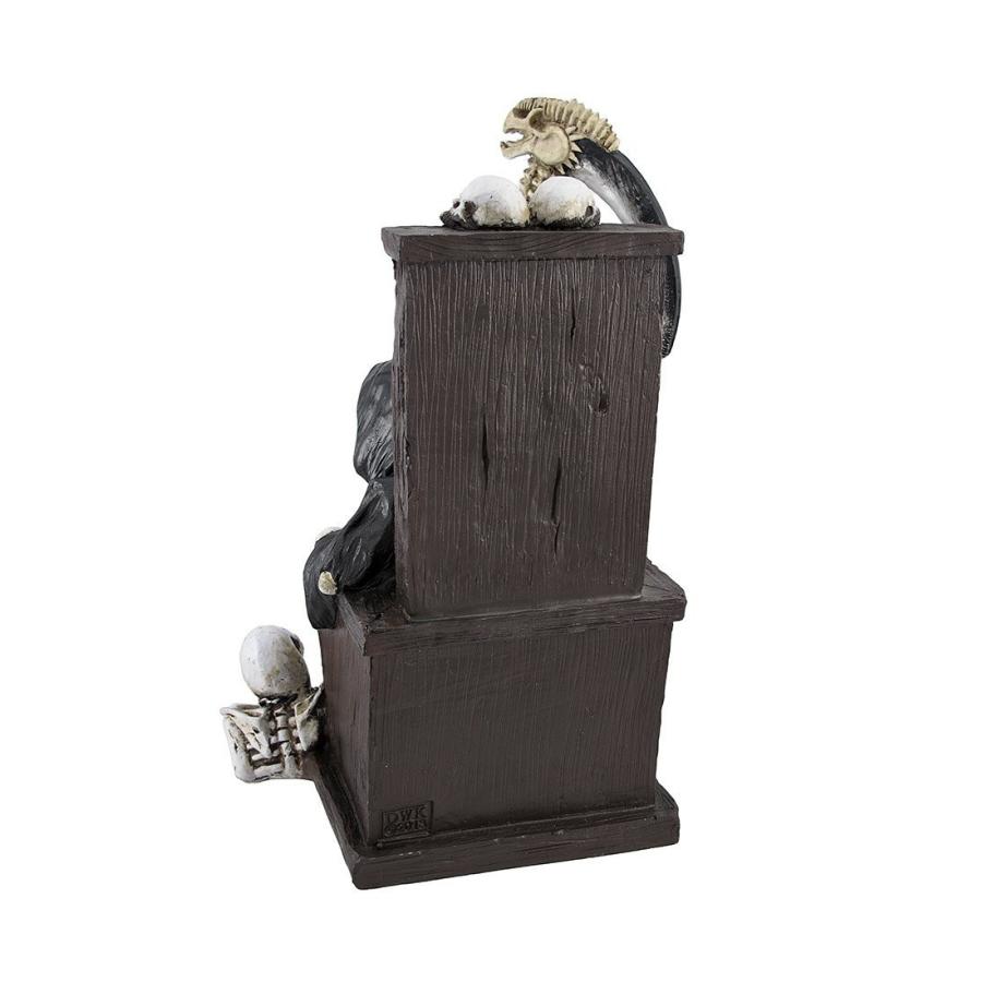 アンデッド スケルトンのペットと王座に座る恐ろしい死神 グリム リーパー彫像 彫刻 ハロウイーン 大鎌 マント プレゼント贈り物 輸入品 0n0541 浪漫堂ショップ 通販 Yahoo ショッピング