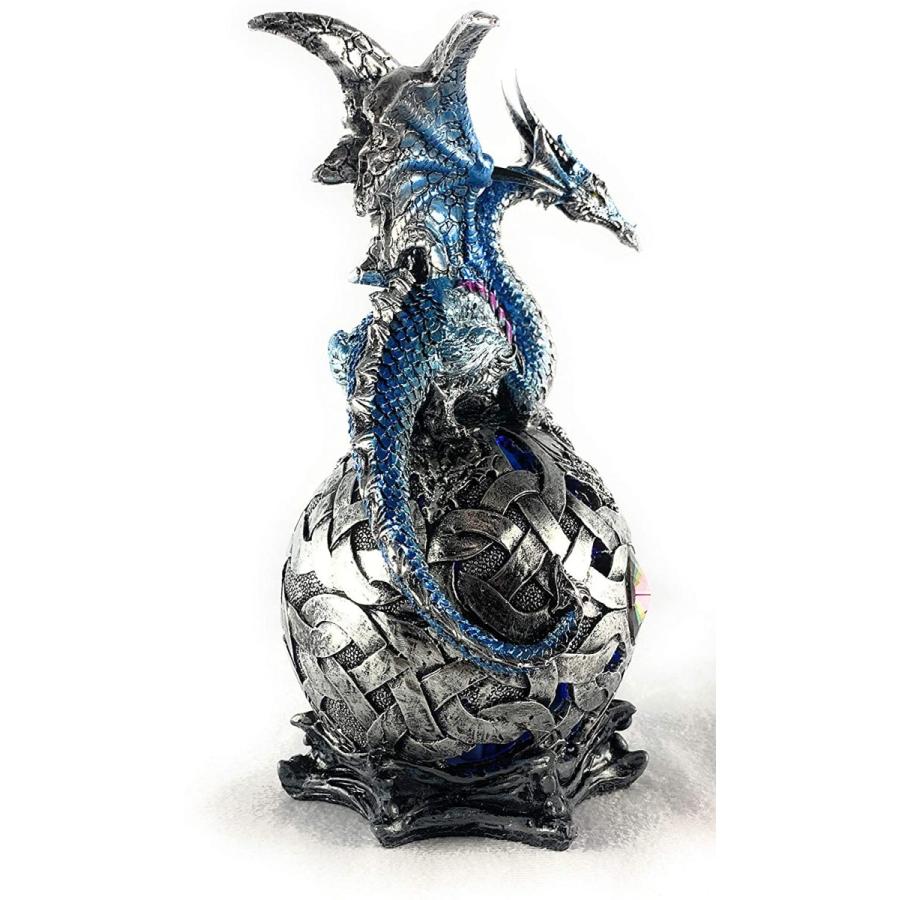 ドラゴン・オン・ライト・アップ・オーブ 彫像 彫刻