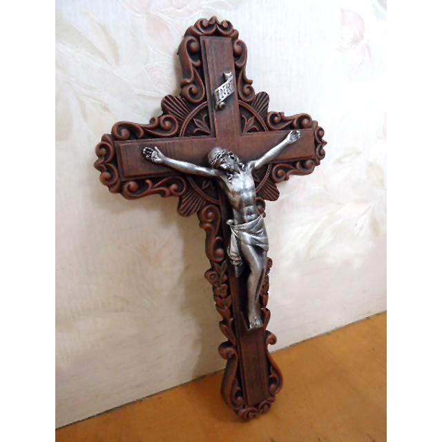 カルバリー・パストラル宗教用 十字架のキリスト 壁彫刻 高さ 約25ｃｍ 彫像/ カトリック教会（輸入品_3