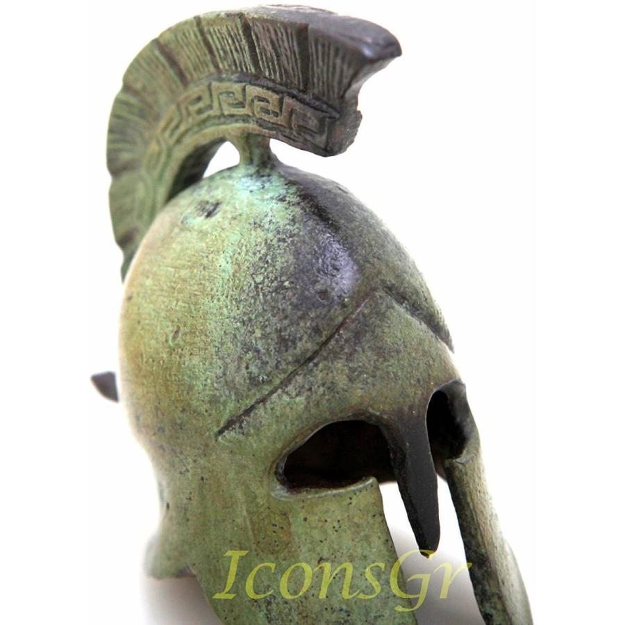 古代ギリシャ 青銅製アテネのヘルメット（兜）レプリカ彫像/ ペルシャ