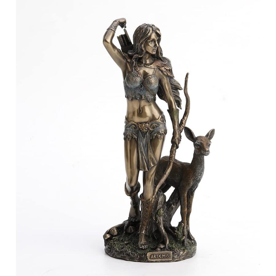 ヴェネローゼ製 狩猟する、アルテミス 古代ギリシャの女神 彫像 彫刻