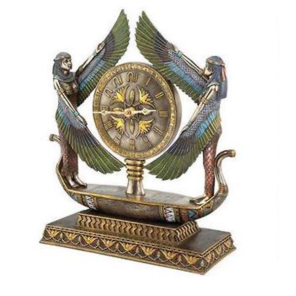 飾り時計 古代エジプトの女神 イシス神 オブジェ 彫刻時計 彫像/ ピラミッド 豊穣の女神 貴賓室 応接室 記念品 プレゼント贈り物[輸入品 | 