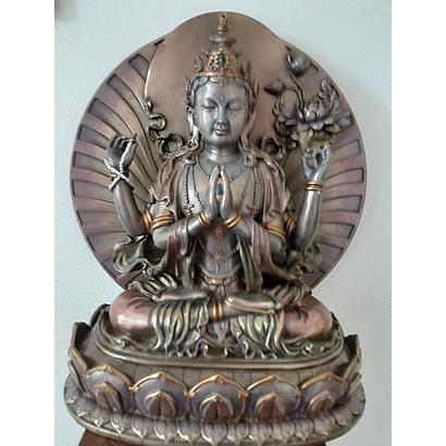 洞澤今朝夫 観音菩薩坐像 ブロンズ像 銅像 42cm 仏像 洞澤今朝夫 観音菩薩坐像 ブロンズ像 銅像 42cm 仏像 EA693 【彫刻家