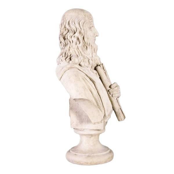 レオナルド・ダ・ヴィンチ 大きな 胸像 彫像 彫刻/ 図書館 書斎 レスト