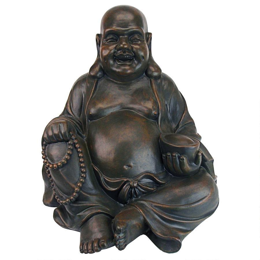 笑う布袋様 彫像 ブロンズ風仕上げ彫刻開運招福金運招来笑門来福 笑う布袋様 彫像 ブロンズ風仕上げ彫刻開運招福金運招来笑門来福