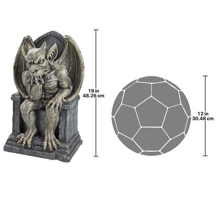 玉座に座る ガーゴイル 彫像 モンスターフィギュアインテリア 玉座に座る ガーゴイル 彫像 モンスターフィギュアインテリア