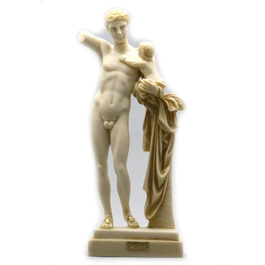 プラクシテレスのヘルメス エルメス 休み 像 裸のヌード男性フィギュア ギリシャアラバスター大理石風 彫刻 プレゼント贈り物 輸入品 彫像 最大の割引