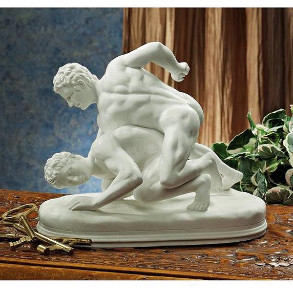 ヘレニズム時代のギリシャの剣闘士像 彫刻 彫像 高さ約23ｃｍ/ オリンピック レスリング(輸入品 | 