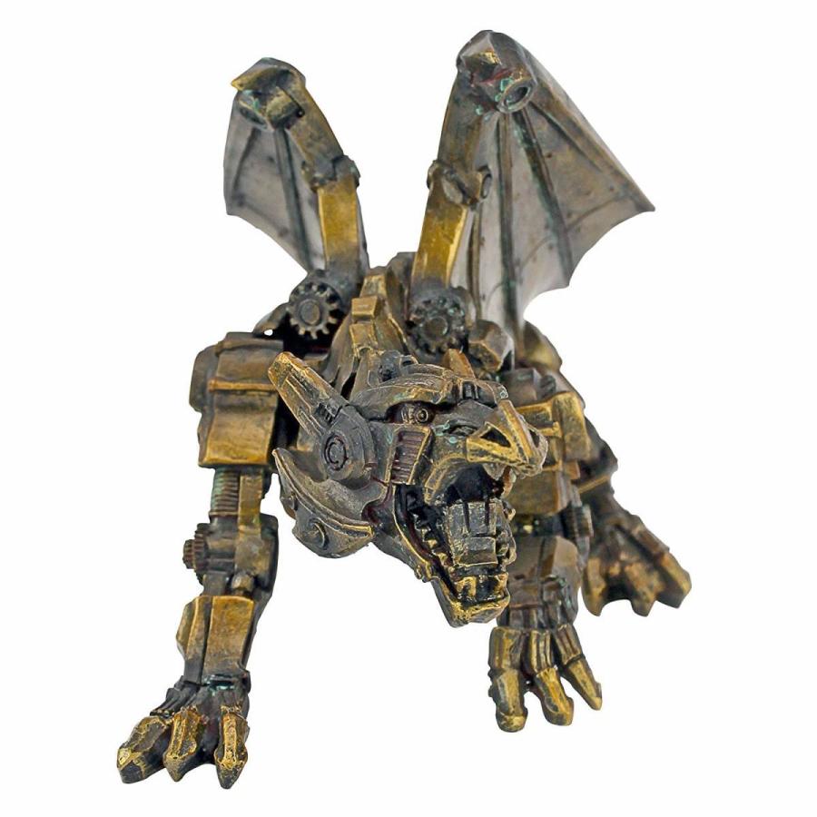 西洋彫刻 スチームパンク風 ゴシックギアのドラゴン ブロンズ風 西洋彫刻 スチームパンク風 ゴシックギアのドラゴン ブロンズ風
