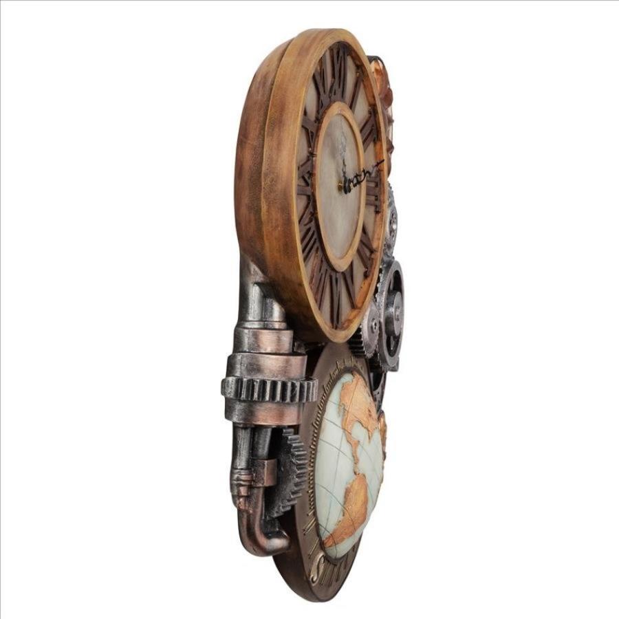 時の歯車 壁掛け時計：大型 壁彫刻 彫像/書斎 応接室 リビング 会議室