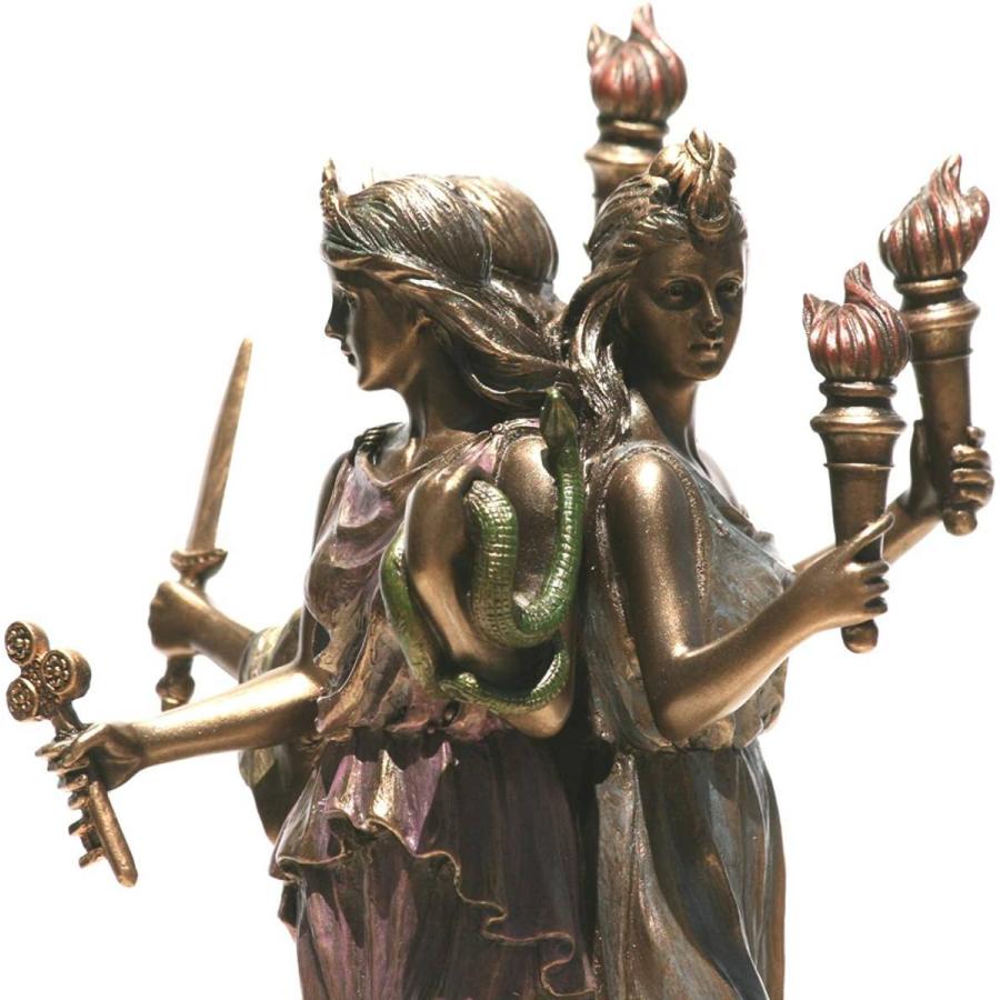 ヘカテー古代ギリシャ 魔法の女神像 ブロンズ風彫像/ 死の女神 女魔術
