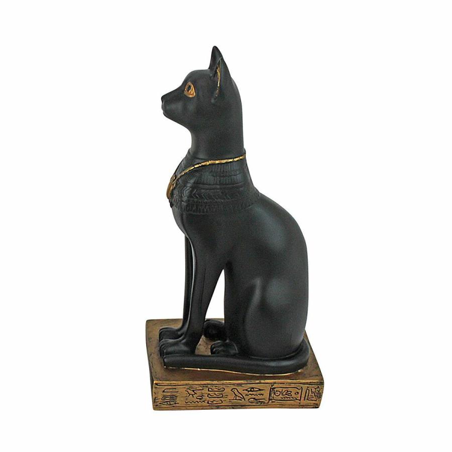 古代エジプト バステト神 (猫の女神 彫像）マットブラック仕上げ彫刻