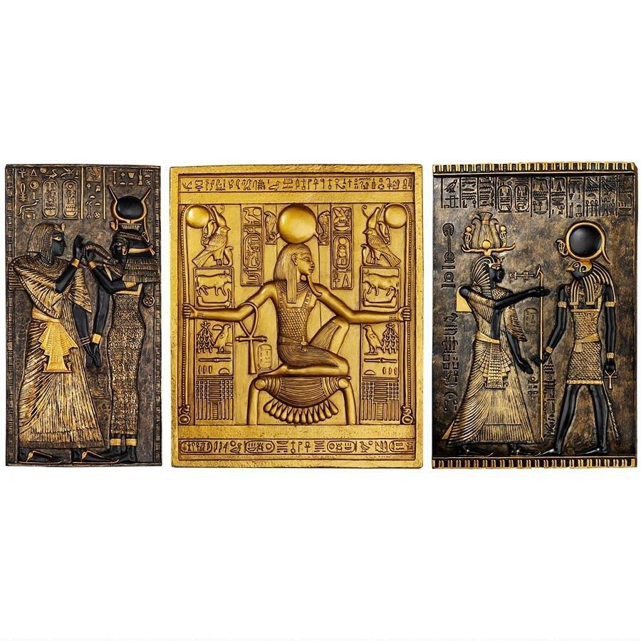 古代エジプト 寺院の石碑 イシス壁彫刻 彫像/ エスニック 古代エジプト 寺院の石碑 イシス壁彫刻 彫像/ エスニック