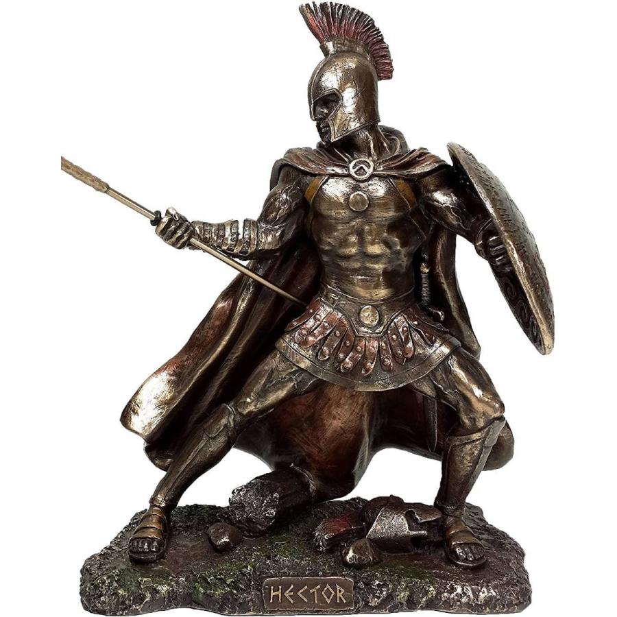 古代ギリシャ神話 トロイ戦争のアキレスとヘクターの戦い アンティークブロンズ風 彫像 彫刻輸入品