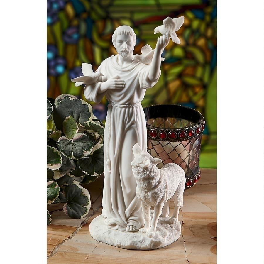 聖フランチェスコ 聖フランシスコ と森の友達 大理石風 彫像 彫刻 カトリック教会 祭壇 洗礼 福音 聖霊 子羊 プレゼント 贈り物 輸入品 Mn0279 浪漫堂ショップ 通販 Yahoo ショッピング