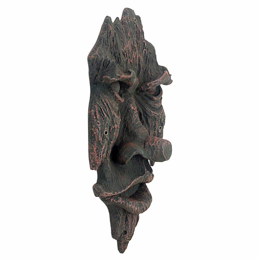 ノッティンガム・ウッズ 木の精霊：グリーンマン木の彫刻-ガーデン装飾