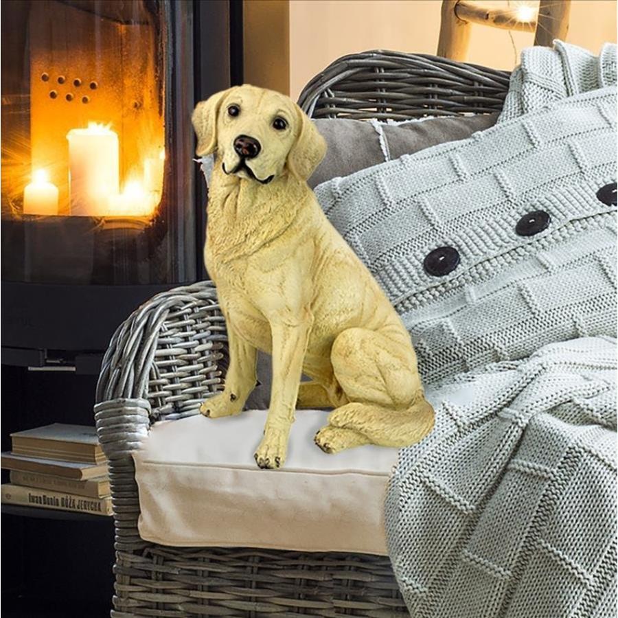 ゴールデン ラブラドール レトリーバー犬 ガーデン彫刻、黄色 ゴールデン ラブラドール レトリーバー犬 ガーデン彫刻、黄色