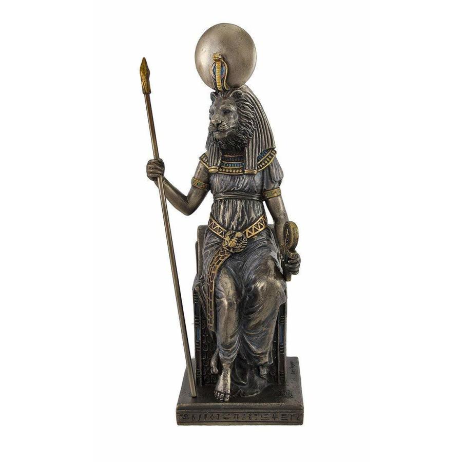 王座に座っている古代エジプトの女神 セクメト 彫像 彫刻/ 戦い 王座に座っている古代エジプトの女神 セクメト 彫像 彫刻/ 戦い