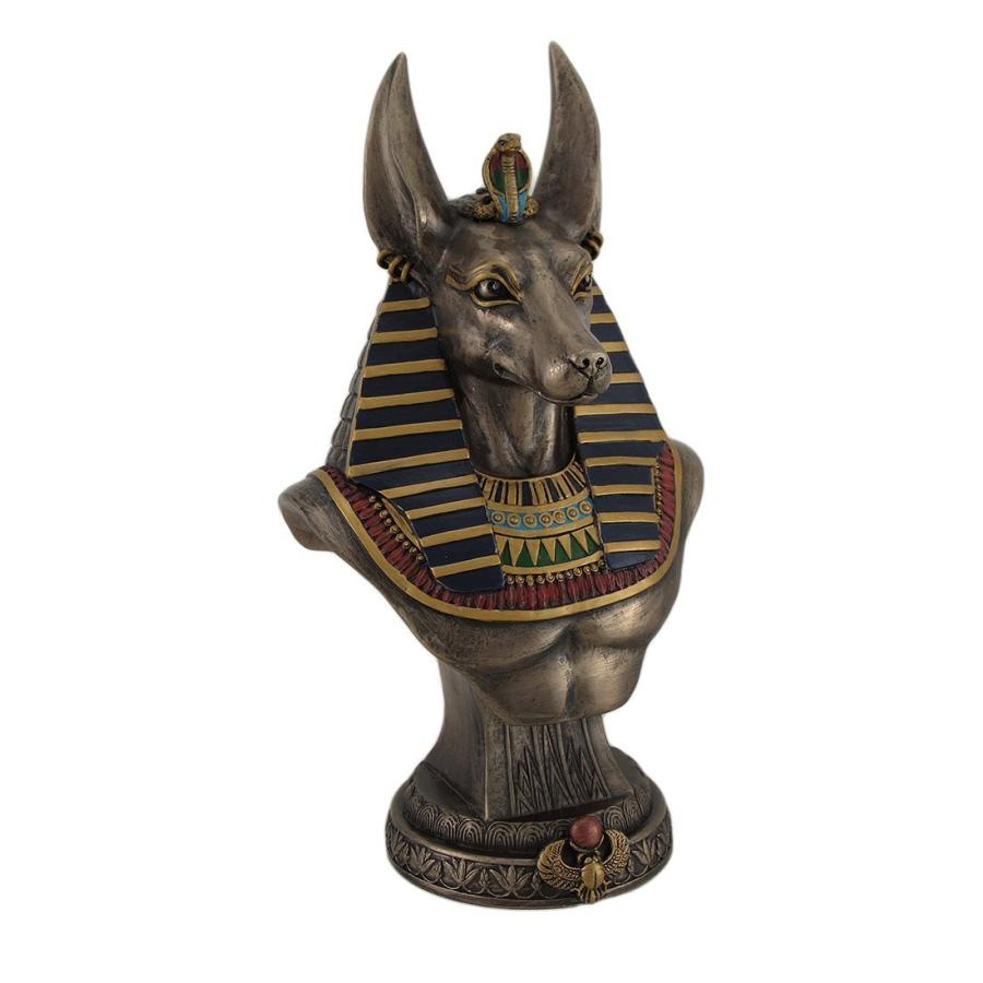 古代エジプトのジャッカル神 アヌビス神 ブロンズ風 胸像 彫像 古代エジプトのジャッカル神 アヌビス神 ブロンズ風 胸像 彫像